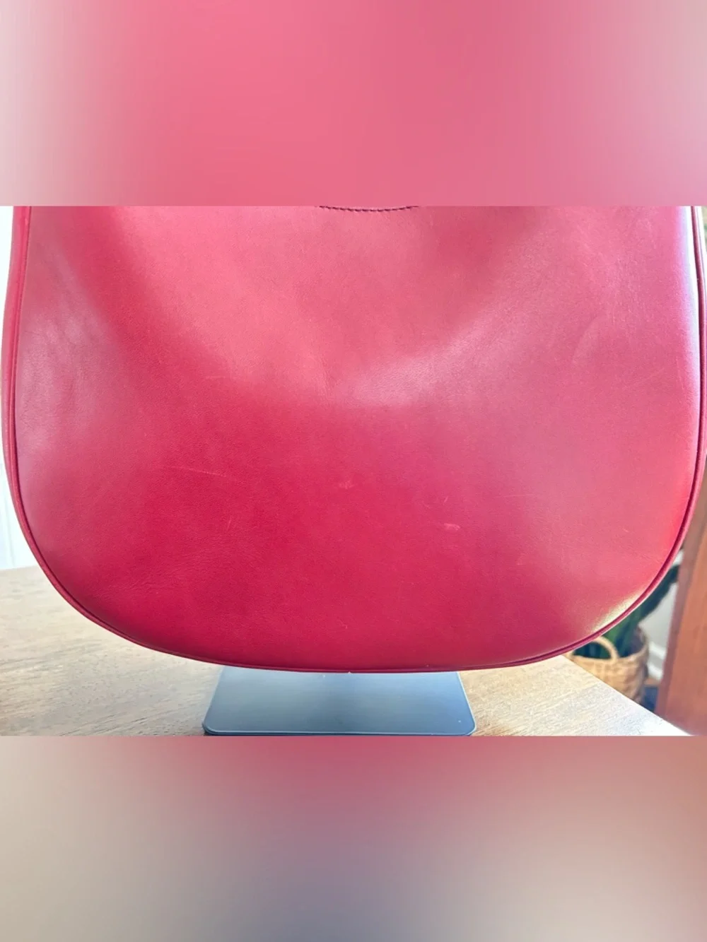 COACH Glove-tanned Leather Mae Nomad Crossbody/Hobo
'Cherry' Red - Picture 7 of 17
